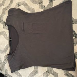 Express Satin Grey top Sz L